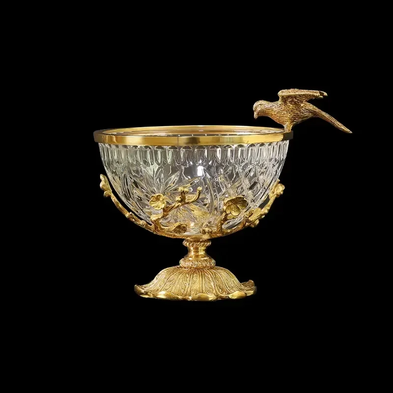 Jewelry Top Creative Luxury Brass Ice Cube Tray Salad Bowl Dining Table Vase Ornament Home Living Room Decoration Bonsai