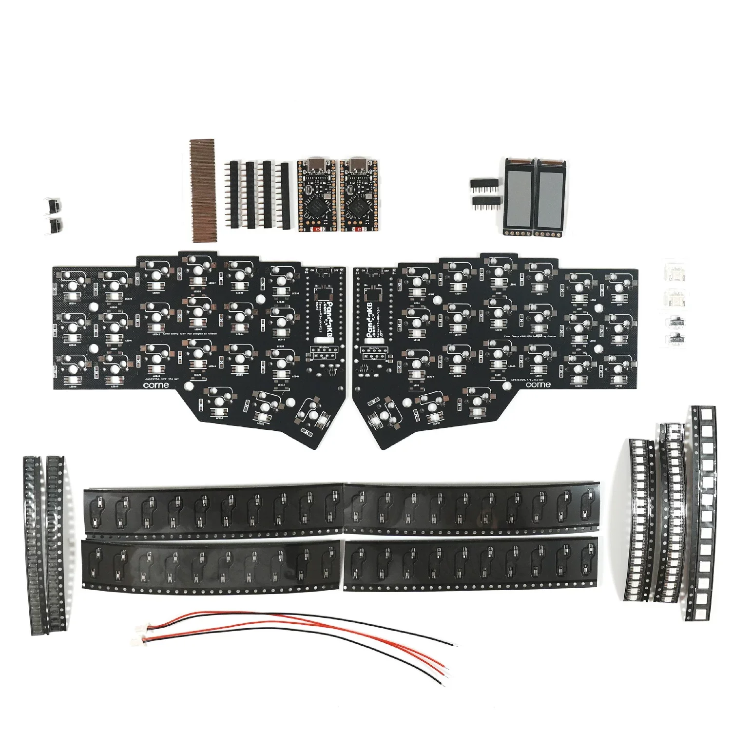 Corne V3 分割キーボード PCB/ケース素材キット カスタムホーン