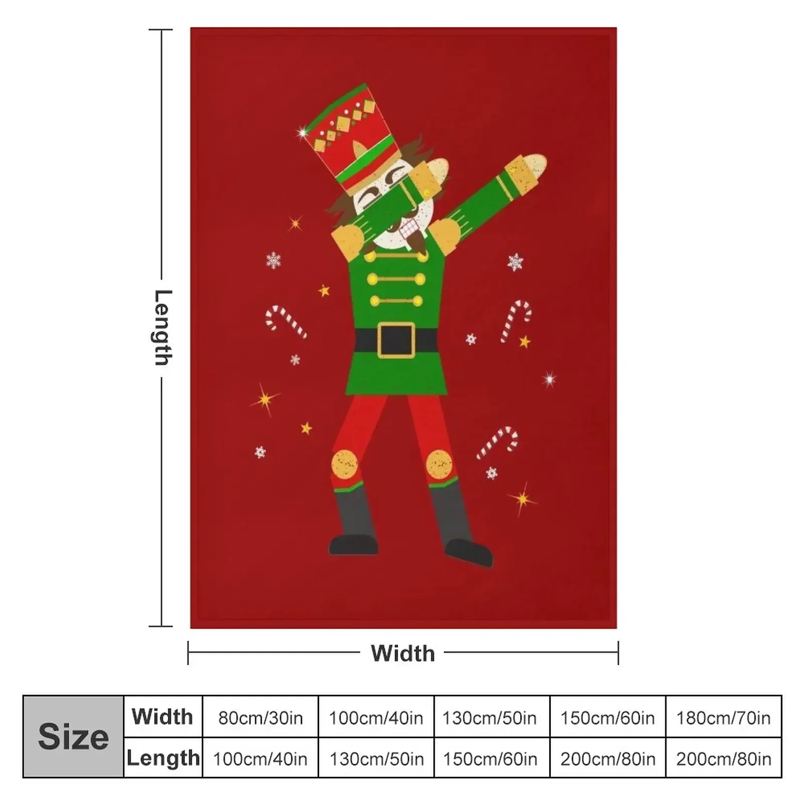 Nutcracker Dabbing Candy Canes Christmas Dab Funny Christmas Holiday Gift Throw Blanket Sofa Quilt Heavy Blankets