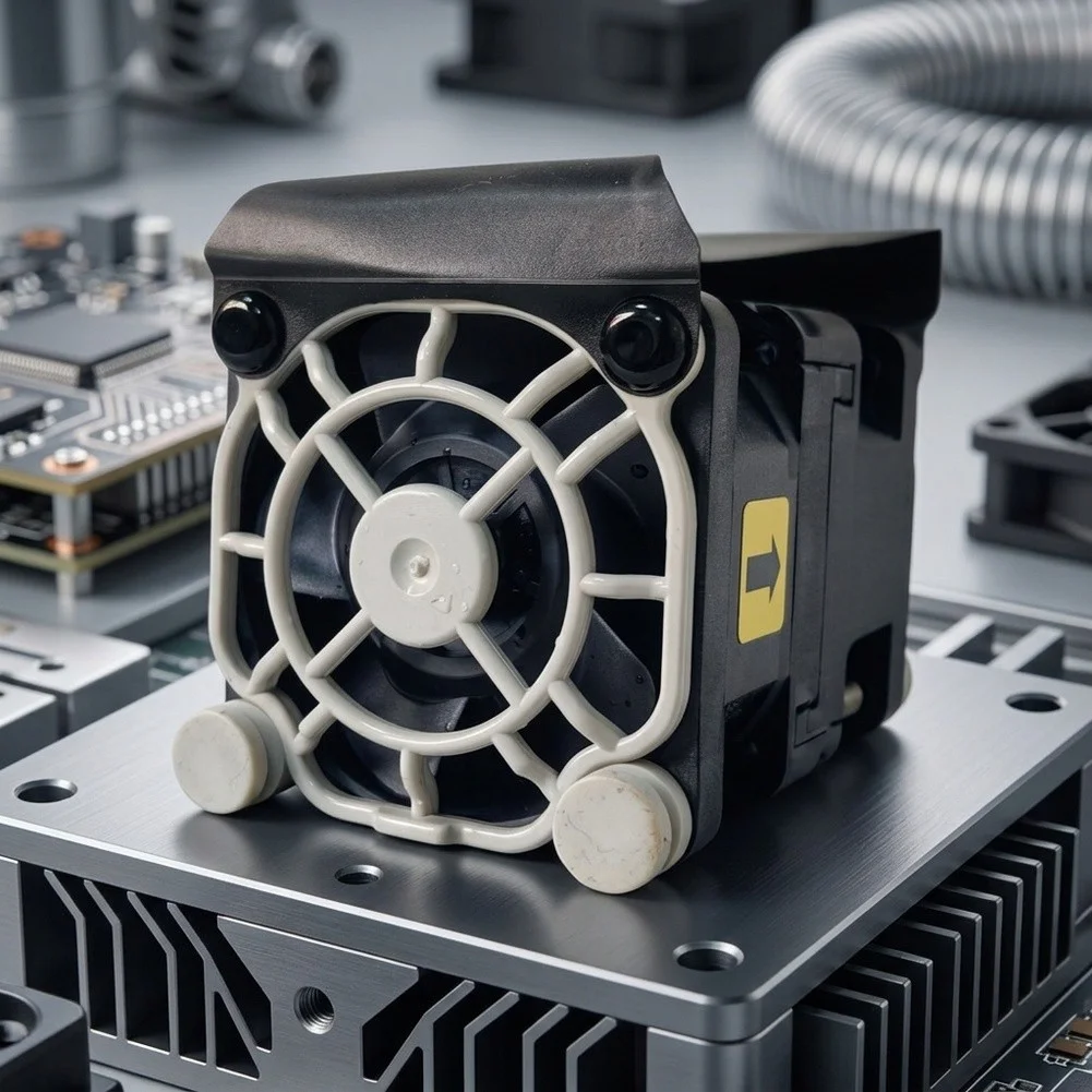 Brushless Dual Motor Fan 12V 25000 RPM with 600mm Wire and 2510 4-Pin Terminal for Standardized System Integration