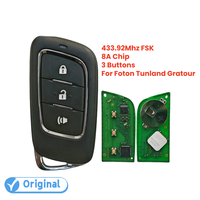 Peter-key Original Smart Remote Key 433.92Mhz FSK 8A Chip 3 Buttons Proximity For Foton Tunland Gratour IX7 IM6 IM8 Toplander