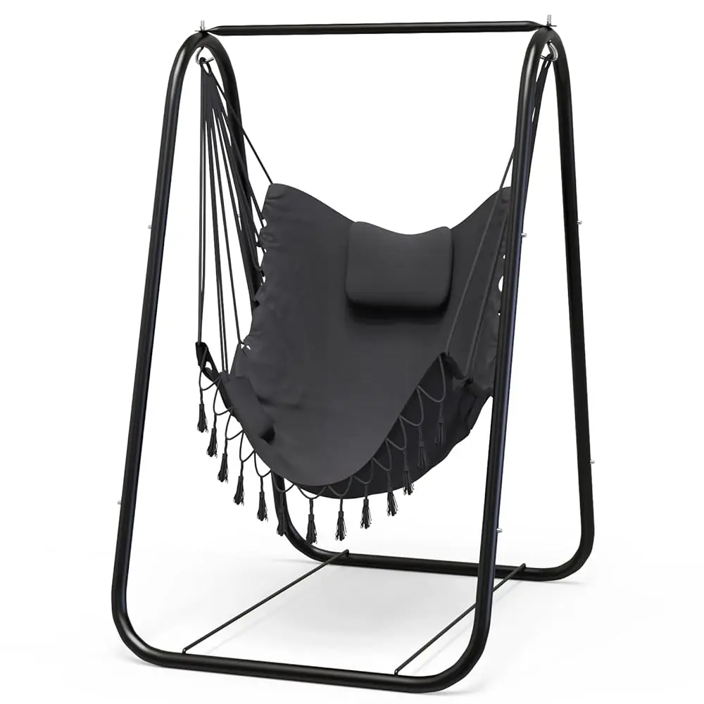 

Hammo Chair With Stand,Heavy-Duty And Rustproof Hanging Chair With Stand,Hammo Swing Chair Stand,For Indoor Outdoor Patio Yard