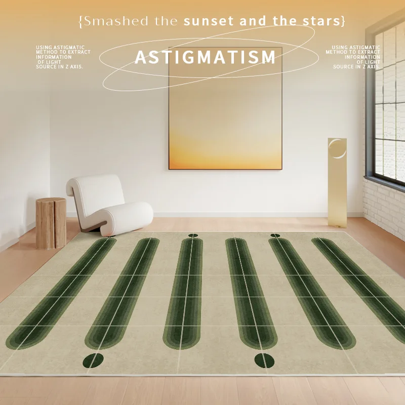 

Vintage Green Carpet Living Room Decoration Home Coffee Table Sofa Non-slip Rugs Nordic Ins Thick Bedroom Rug Nordic Bedroom Mat