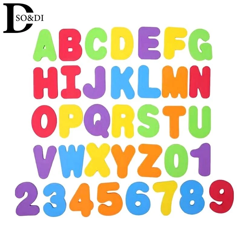 36Pcs/Set Bathroom Education Learning Toys Bathtub Foam Letters Alphanumeric Total Bubble Stickers Children's Puzzle DIY Toy