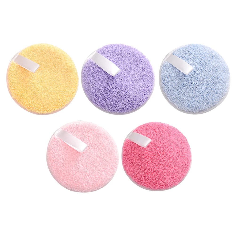 

5Pcs Round Cleansing Pads Makeup Puff Powder Sponge Facial Washing Cosmetics Rounded Cleaning Soft Comfortable