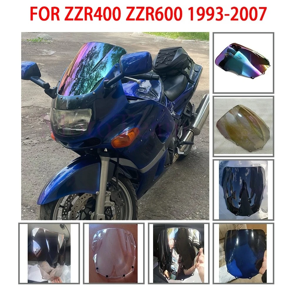 Motorcycle WindScreen For Kawasaki ZZR400 ZZR600 ZZR 400 600 1993-2007 Wind Deflectors Windshield Screws 1995 1996 1997 1998