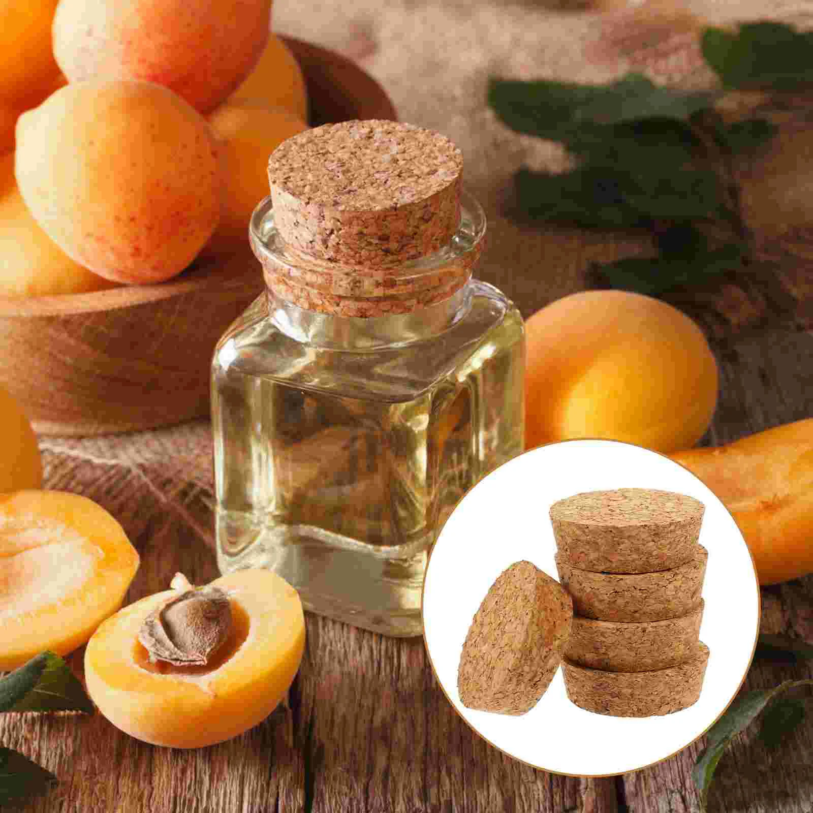 20 Pcs Glass Bottle Cork Craft Lid Jar Stopper Wishing Beverages Corks for Bottles Wood Plugs Small Large