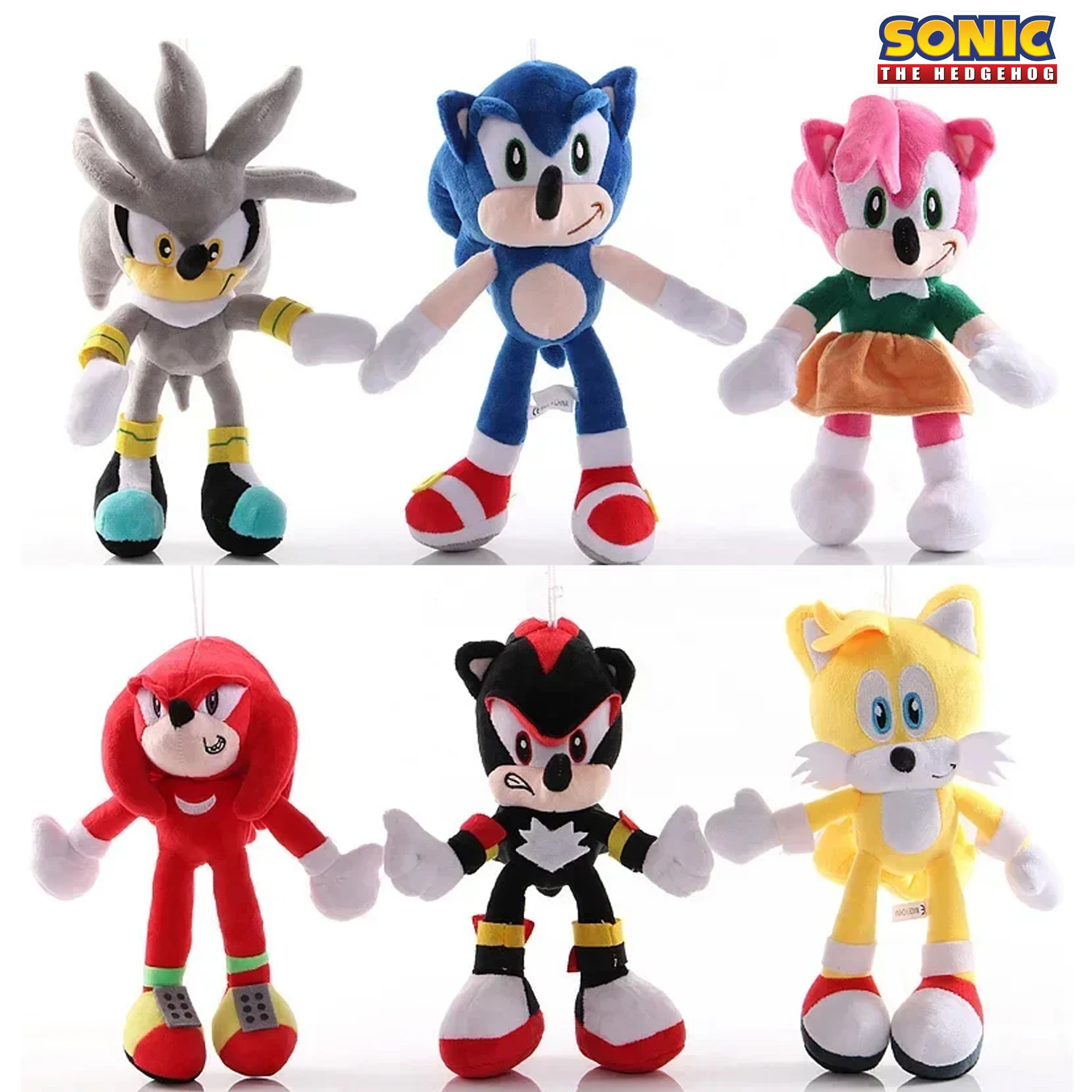 

НОВИНКА: Плюшевая игрушка Соник (20-28 см), 6 стилей, с подвижным хвостом, милая мягкая кукла для детей, подарок на день рождения