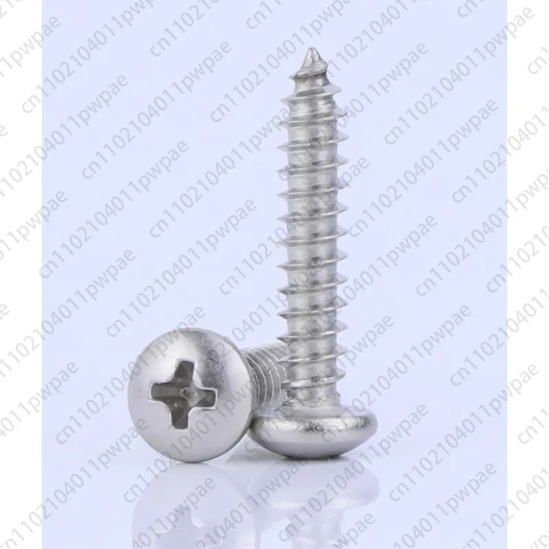 Hardened Nickel Plated Carbon Steel Cross Round Head Self Tapping Screw