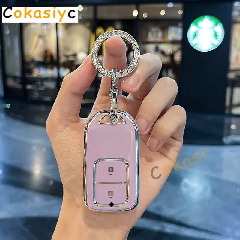 TPU Car smart Key Case Cover Fob Keychain For Honda CRV CR-V Fit Civic Accord HR-V HRV City Odyssey XR-V Shell Holder Protector