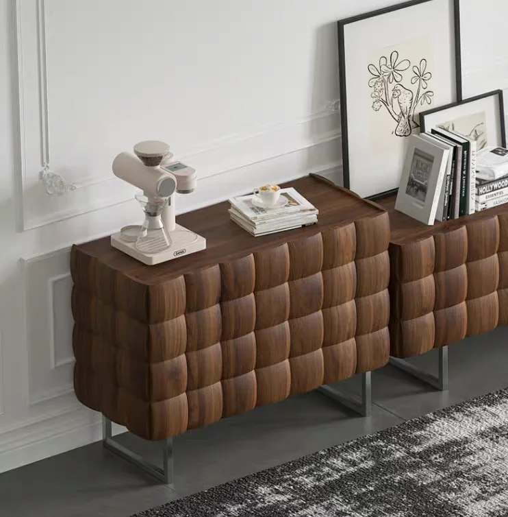 

Скандинавский простой квадратный корпус, обеденный край, входной шкаф, шкафчик цвета ореха, светлый роскошный итальянский стиль