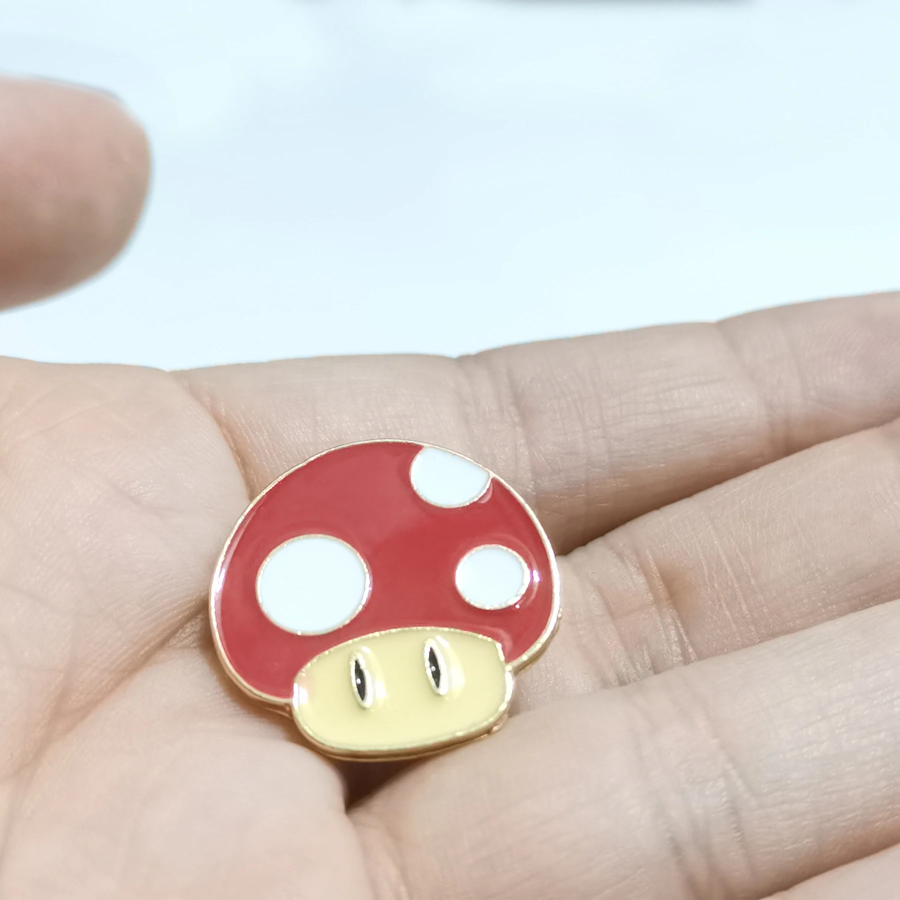 10Pcs/Lot Cartoon Enamel Pins For Backpacks Beautiful Women's Brooches Red Mushroom Badges Vintage Jewelry Gift