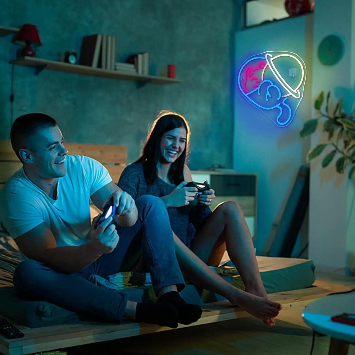 Astronaut Cat Neon Sign USB Dimmable Neon Lights for Bedroom Bar Party Children's Room Decoration Gifts for Kids Night Light