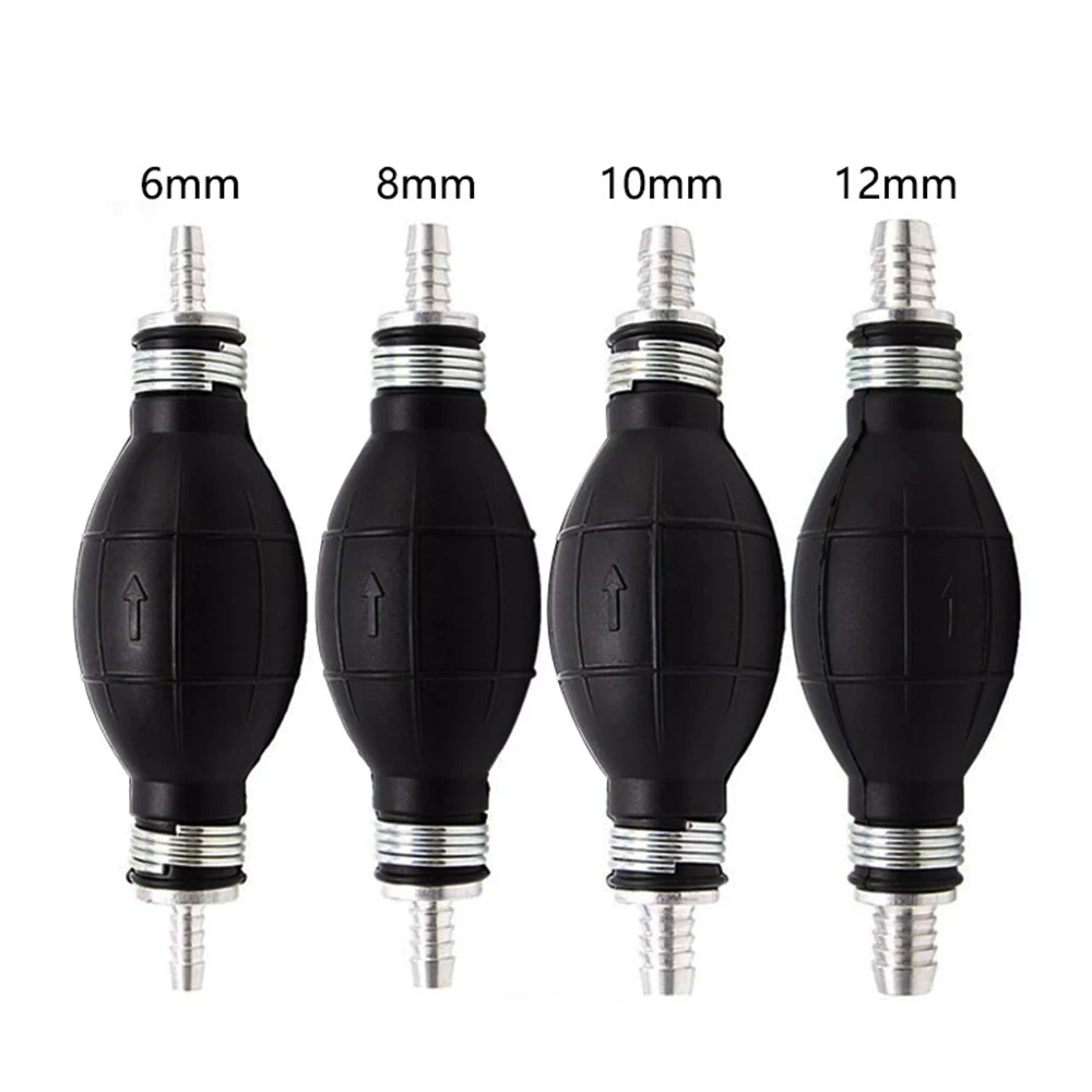 6mm/8mm/10mm/12mm Hand Fuel Pump Line Rubber Aluminum Hand Primer Bulb diesel oil transfer petrol for Car Boat Marine Outboard