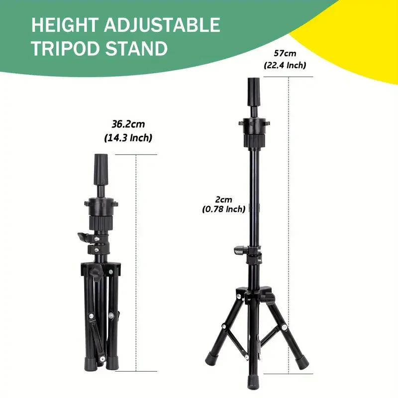 36 سنتيمتر-56 سنتيمتر قابل للتعديل المعرضة رئيس حامل ترايبود تصفيف الشعر التدريب رئيس حامل لصالون استخدام شعر مستعار عرض رئيس الوقوف