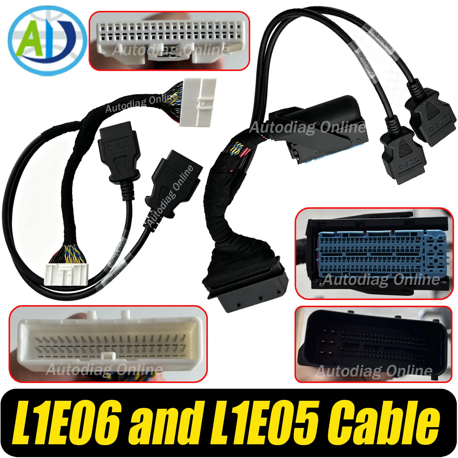 L1E06 and L1E05 Diagnostic Cable For Lixiang L7 L8 L9 Mega I8 ECU Programming Cable with N9EV for Li(Lixiang) OBD2 Connector
