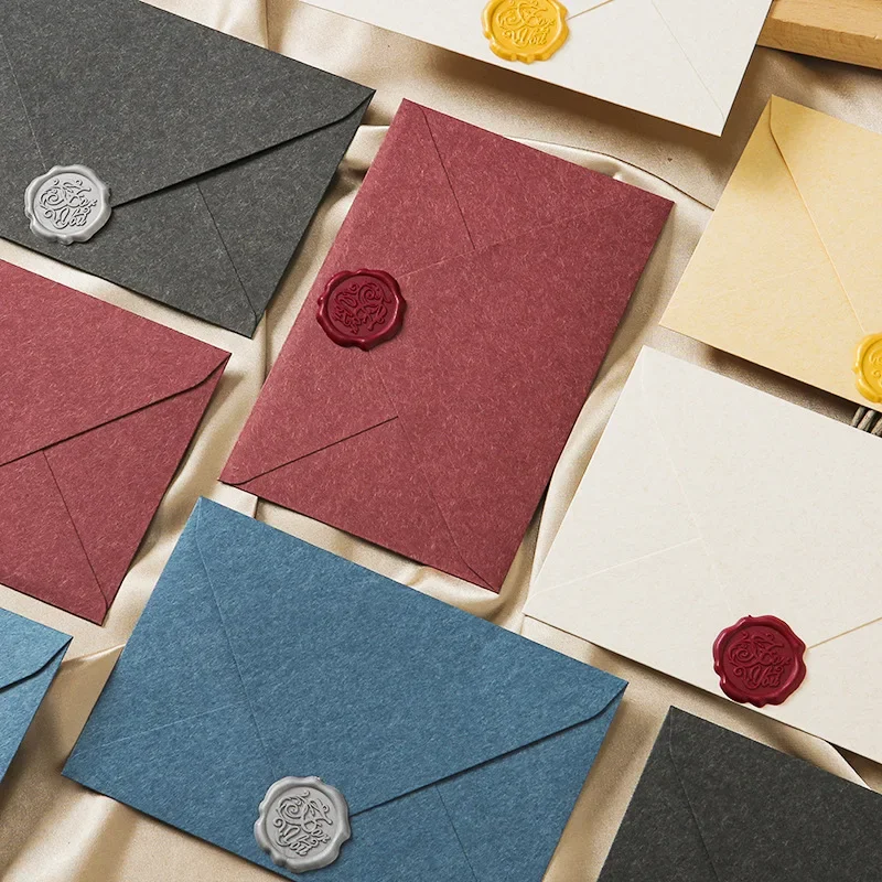 Enveloppes rétro pour tampons à lettres, couverture de cartes optiques, emballage de cadeaux, sac d'argent, bricolage, fête de mariage, cartes d'invitation de Noël, 5 pièces