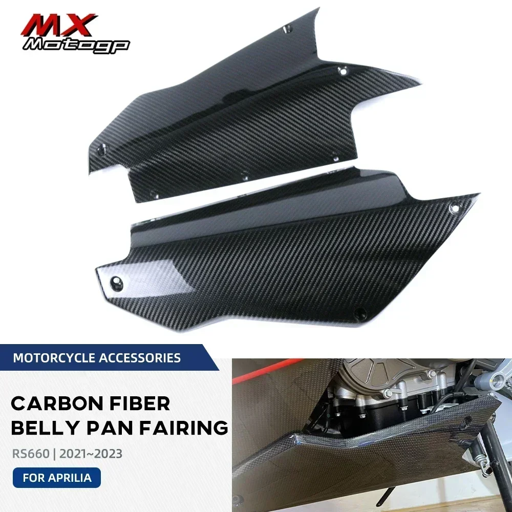 For Aprilia RS660 RS 660 2021-2023 Carbon Fiber Belly Pan Lower Bottom Bellypan Cover Cowling Motorcycle Accessories Fairing Kit