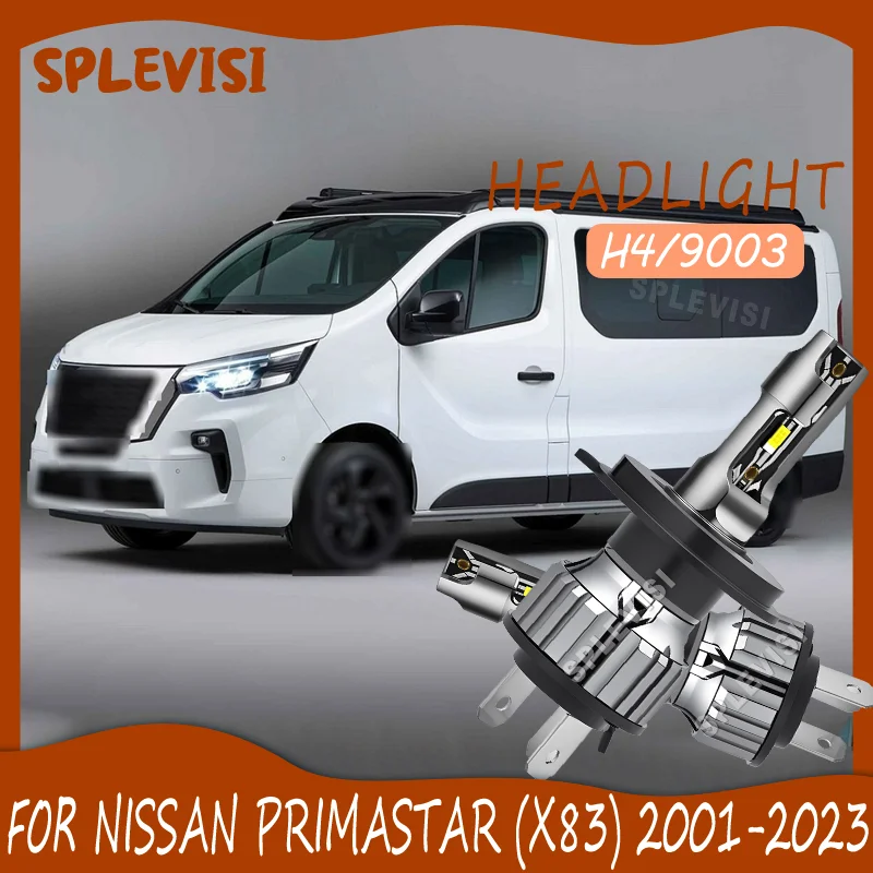 Uniform Illumination LED headlight For NISSAN PRIMASTAR (X83) 2001 2002 2003 2004 2005 2006 2007 2008 2009 2010 2011 2012- 2023