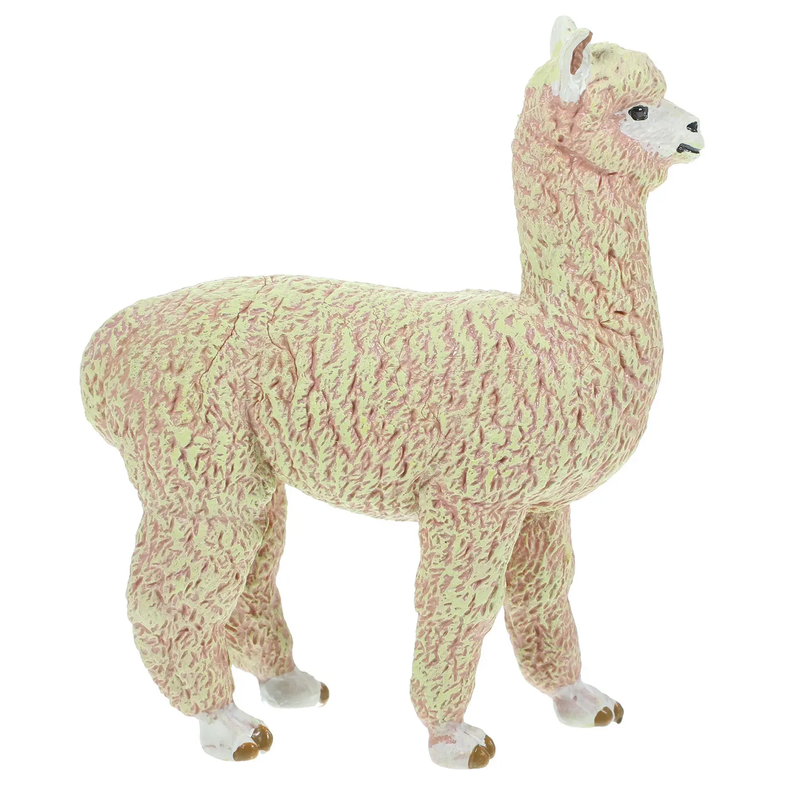 

Simulation Realistic Alpaca Animal Decoration Plastic Small Desktop Alpaca Figure Educational Room Decor Simulation Animal Model