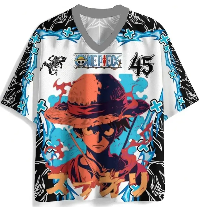 

Summer 2026 One Piece Monchi D. Luffy Streetstyle Sports Jersey 3D Print Breathable Quick-Drying T-shirt Male/Female Top
