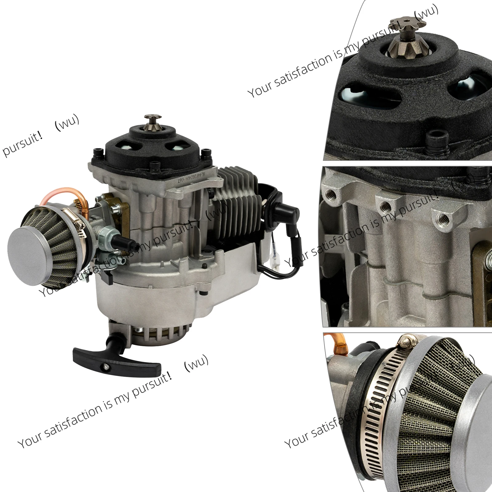 ZOCI-Motor de arranque por cuerda de 49CC y 2 tiempos para Pocket Bike Mini Dirt Pit Bike Quad ATV