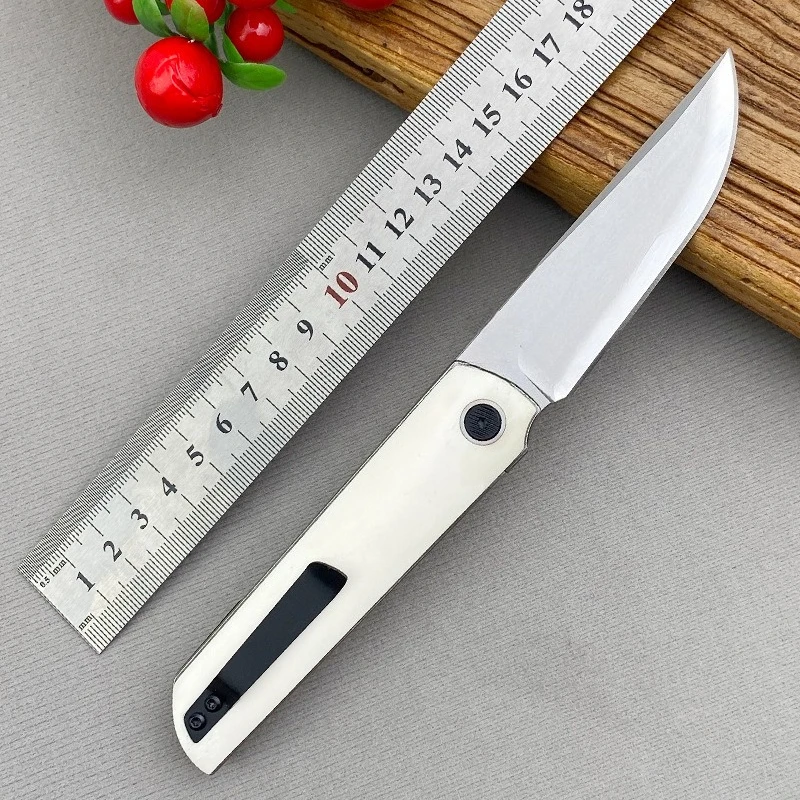 

SHD-11 Pocket Folding Camping Knife 5rc13 Blade Ox bone Handle Survival Hunting Tactical Knives Outdoor Utility Fruit EDC Tools