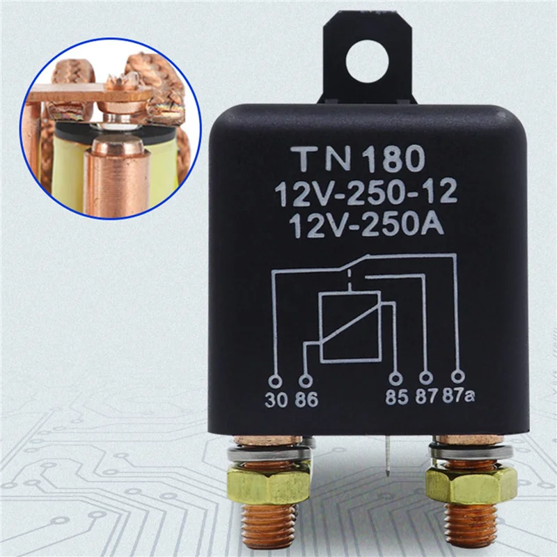 6X Car Relay 12V 250A Continuous Type High Power Motorcycle Battery Control Switch Terminal Automotive Starter Relay-TCES