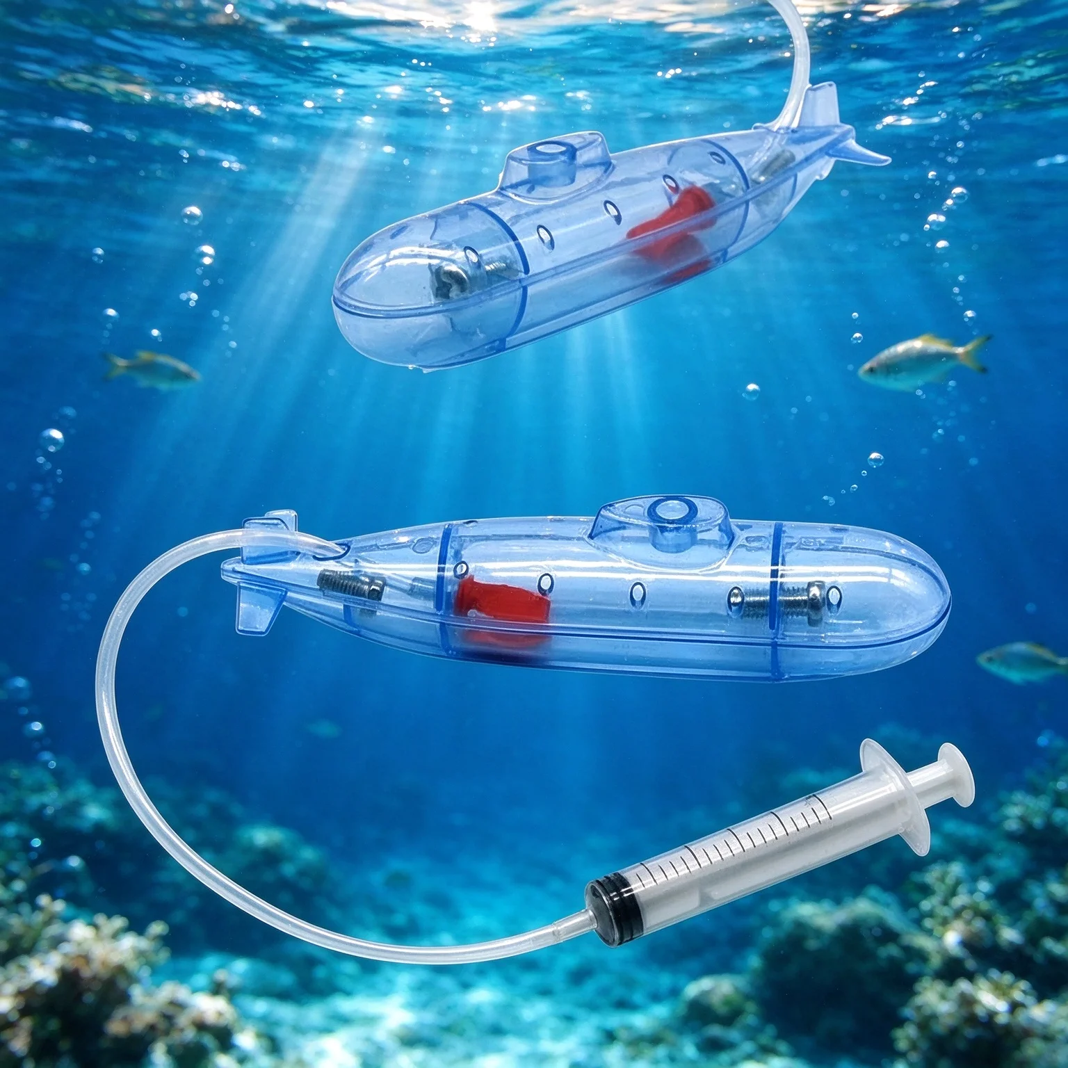 DIY Creative Submarine Model Montessori STEM Educational Puzzle Atmospheric Pressure Science Experiment Gift
