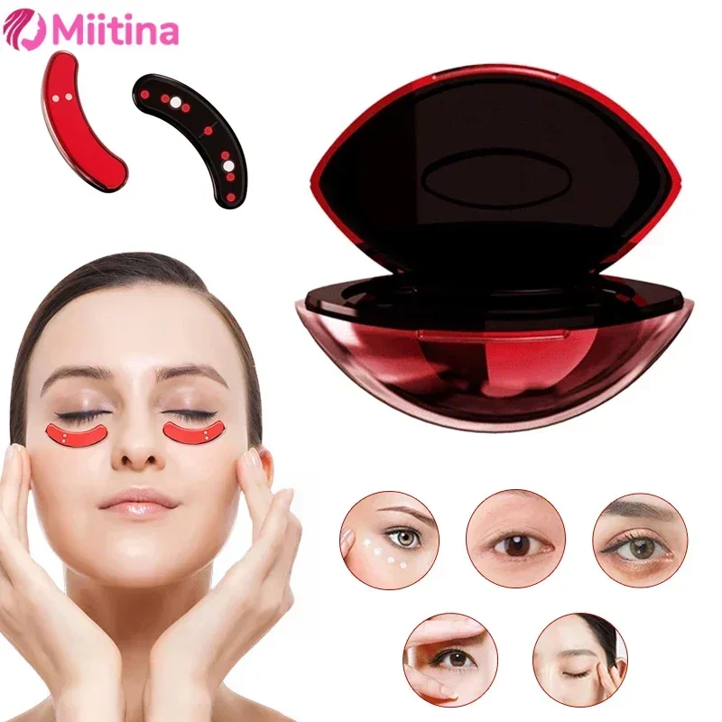 

EMS Microcurrent Eye Massager Relieve Fatigue Eye Massage Reduce Dark Circles Heating Compress Eye Lines Swelling Beauty Care