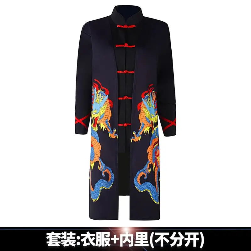 Costume de scène de danse jazz pour hommes, surintendant pe chinoiserie, performance chic chinoise