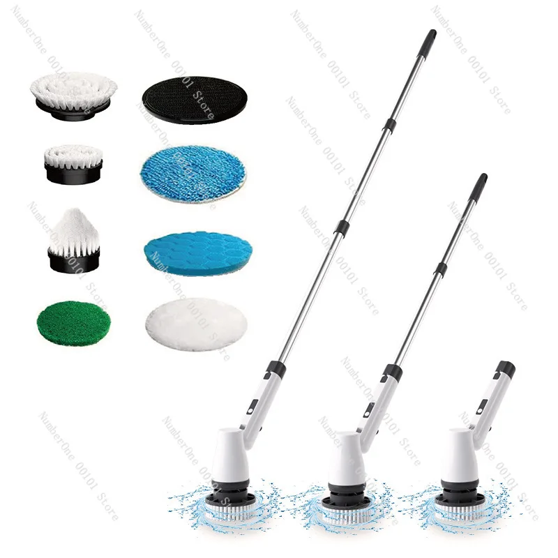 Cross-border electric cleaning brush, multifunctional automatic cleaning arm, wireless bathroom rotating floor scrubber, househo