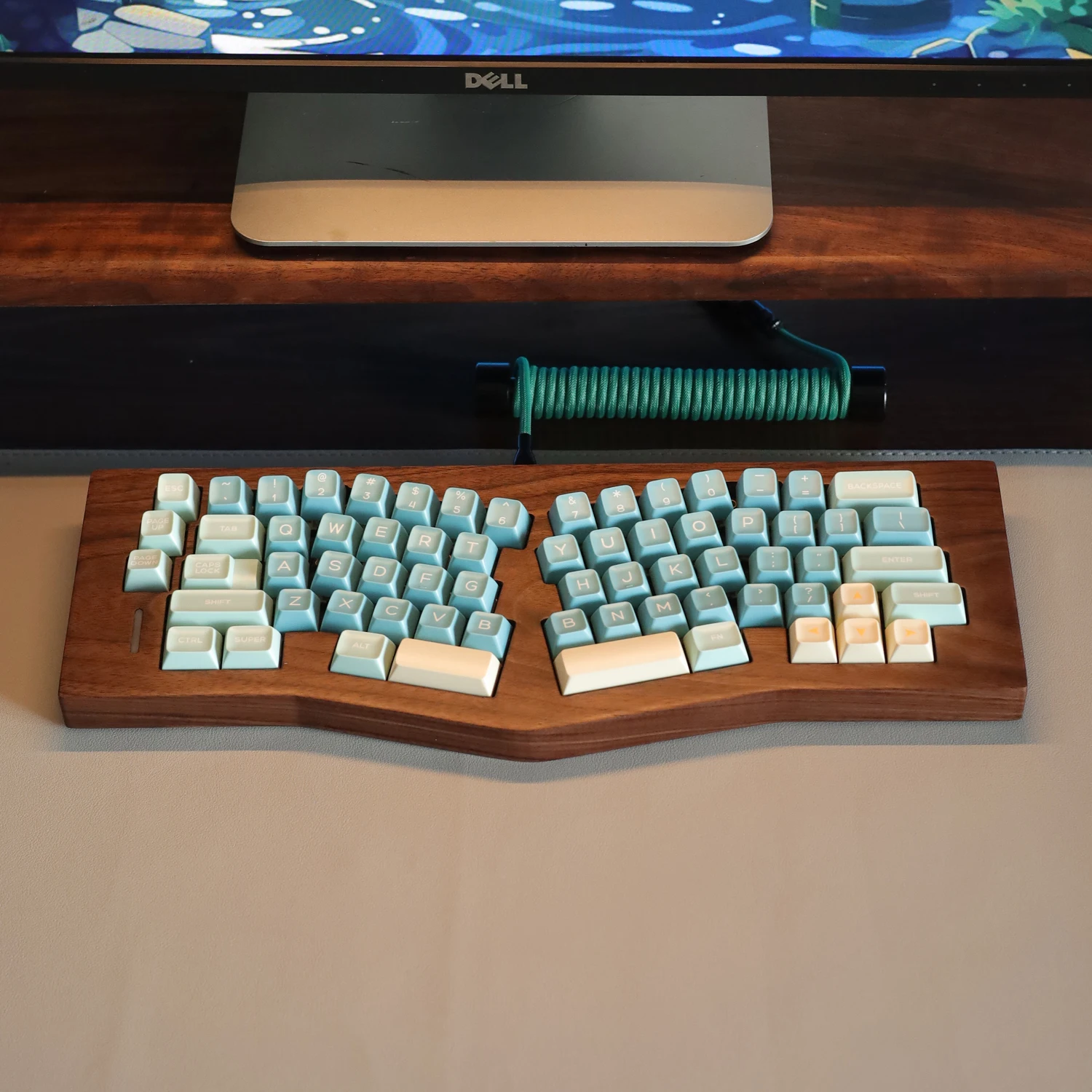 Owlab Spring Alice Mechanical Keyboard Kit Tri-Mode Wireless Hot-swap RGB GASKET Walnut Office Gaming GX67 MAX Keyboard VIA QMK