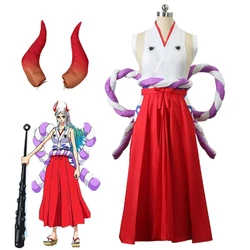 Womens Anime OnePiece Vest and Pants Cosplay Costume Yamato Nico Robin Adult Outfits Halloween Carnival Party Uniform Suit