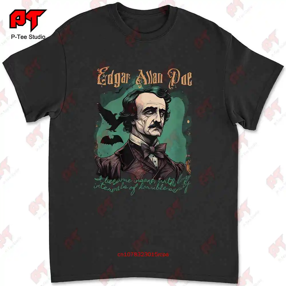 Edgar Allan Poe T Shirt Horror Fans Goth Punk Fashion For MHUP