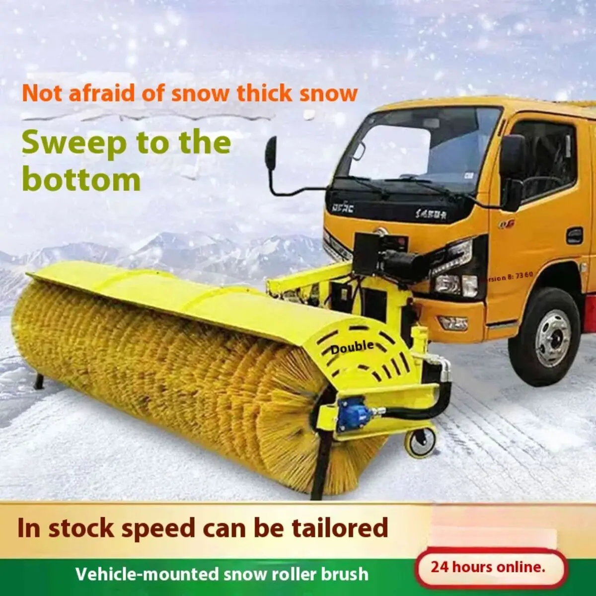 Vehicle Mounted Removal Roller Brush, Municipal Sanitation Sweeping Machine, Loader, Installation Of Winter Large Road Snow