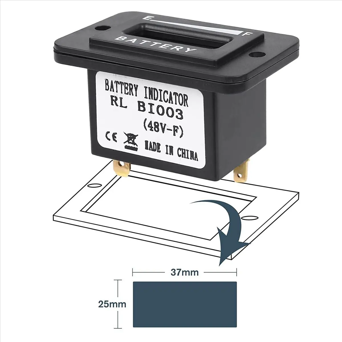 4X Golf Cart Battery Meter 48V LED Battery Indicator Battery Gauge Battery Level Meter IP65 for Club Car,Fork Lifts