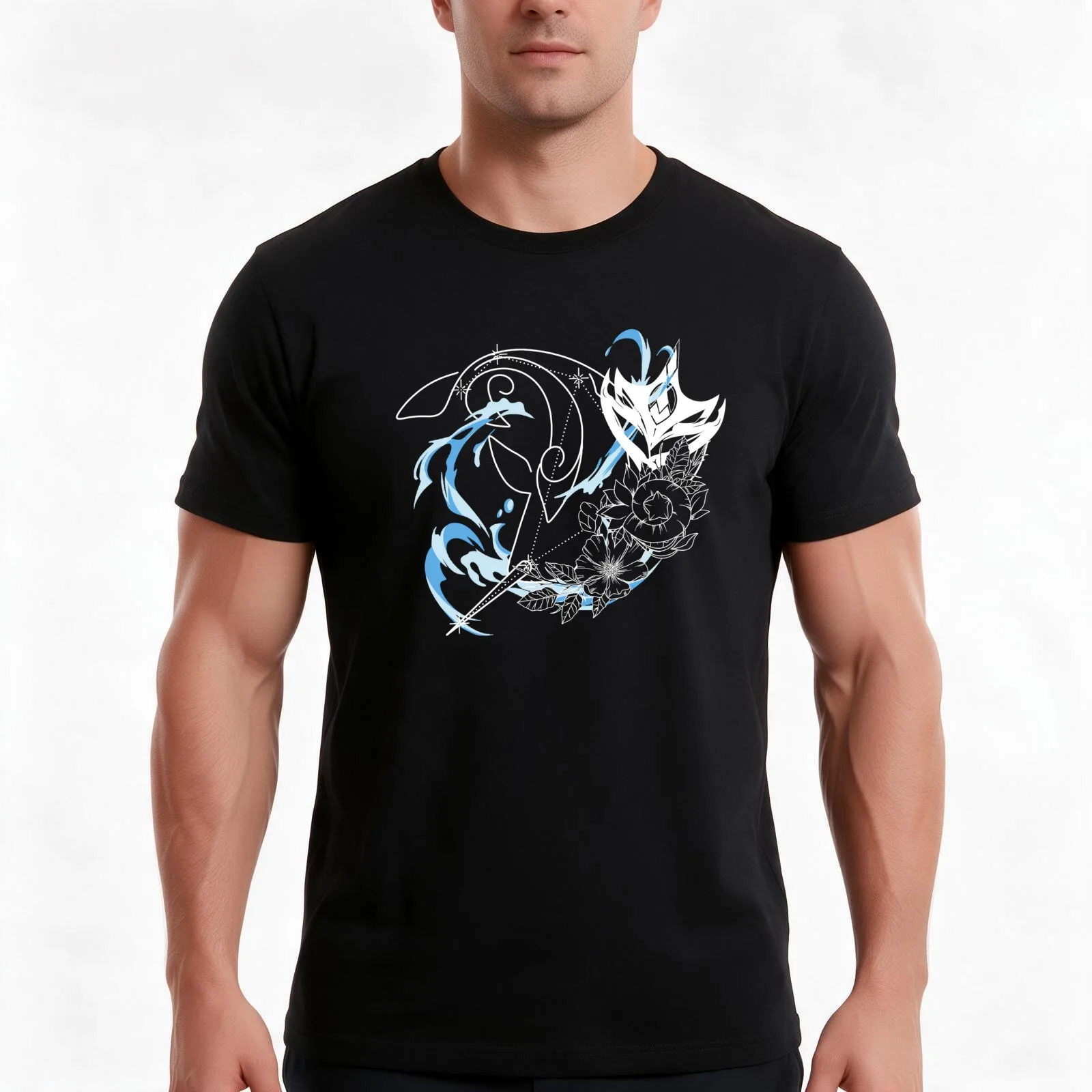 Tartaglia Constellation Design White T-Shirt, Summer Casual Cotton Tee, Oversized Streetwear Tops, Vintage Graphic Print