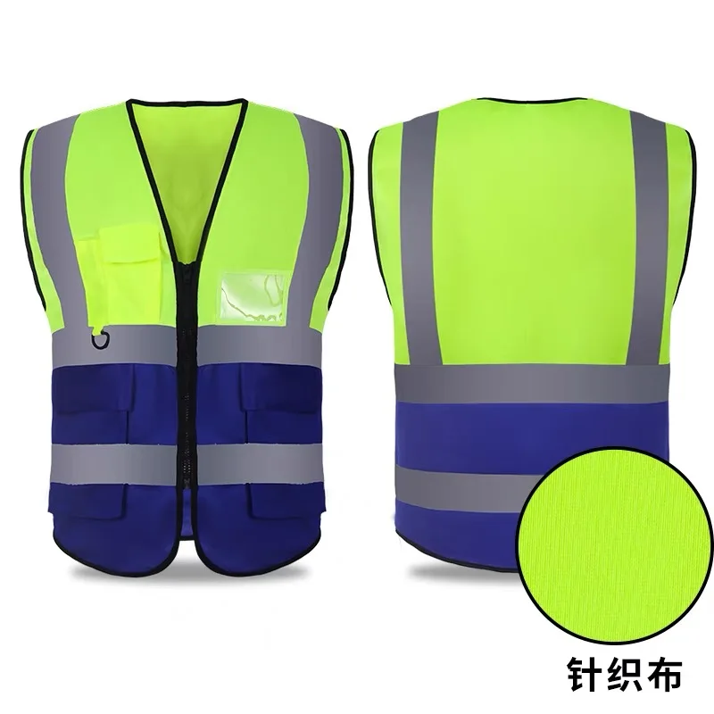 

Reflective Safety Vest Bright Color Multi-pocket Traffic Vest Railway Coal Miners Uniform Breathable Reflective Vest