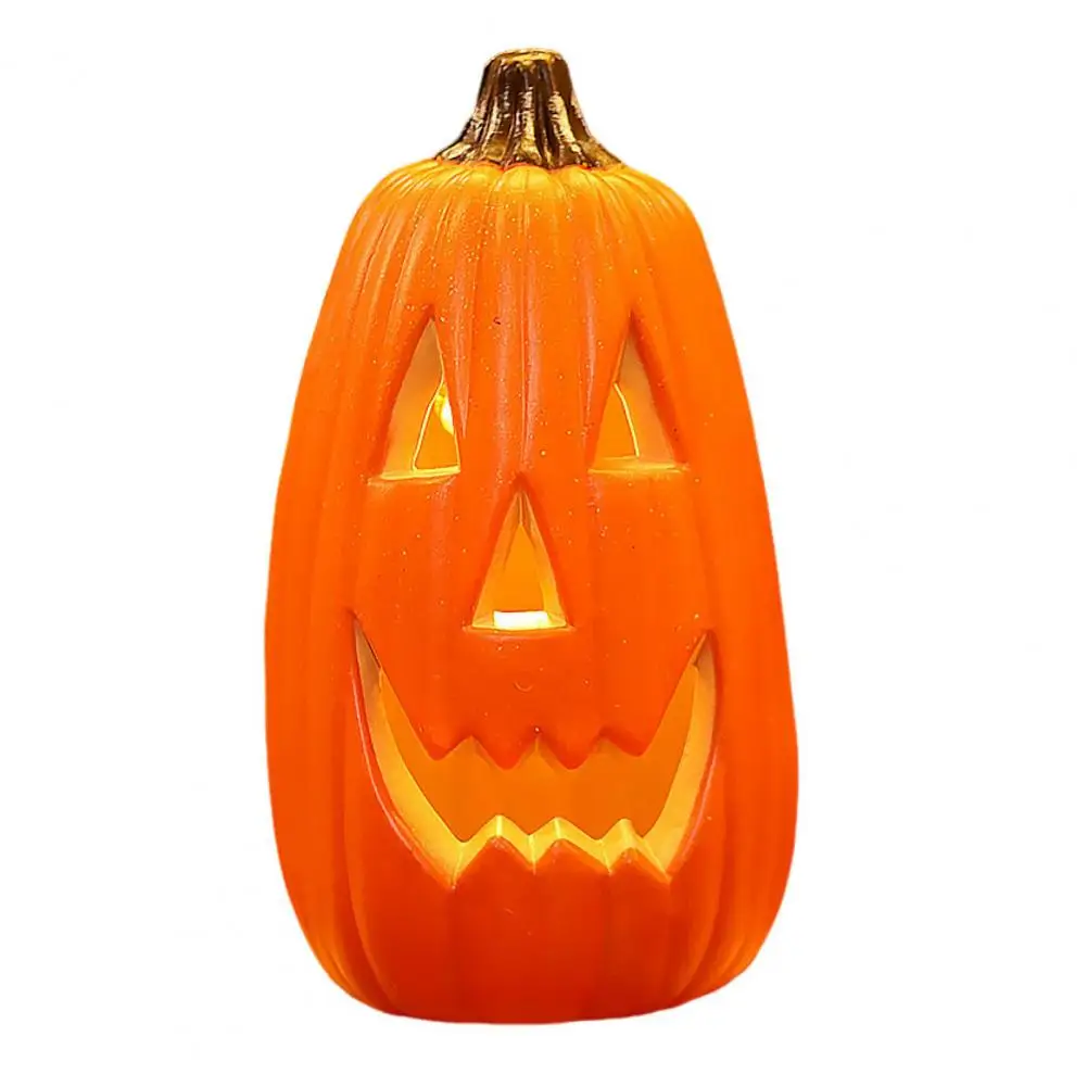 Pumpkin Lantern Night Light Battery Operated Halloween Pumpkin Lantern Lights Set Plastic Pumpkins Statue Light Up for Home