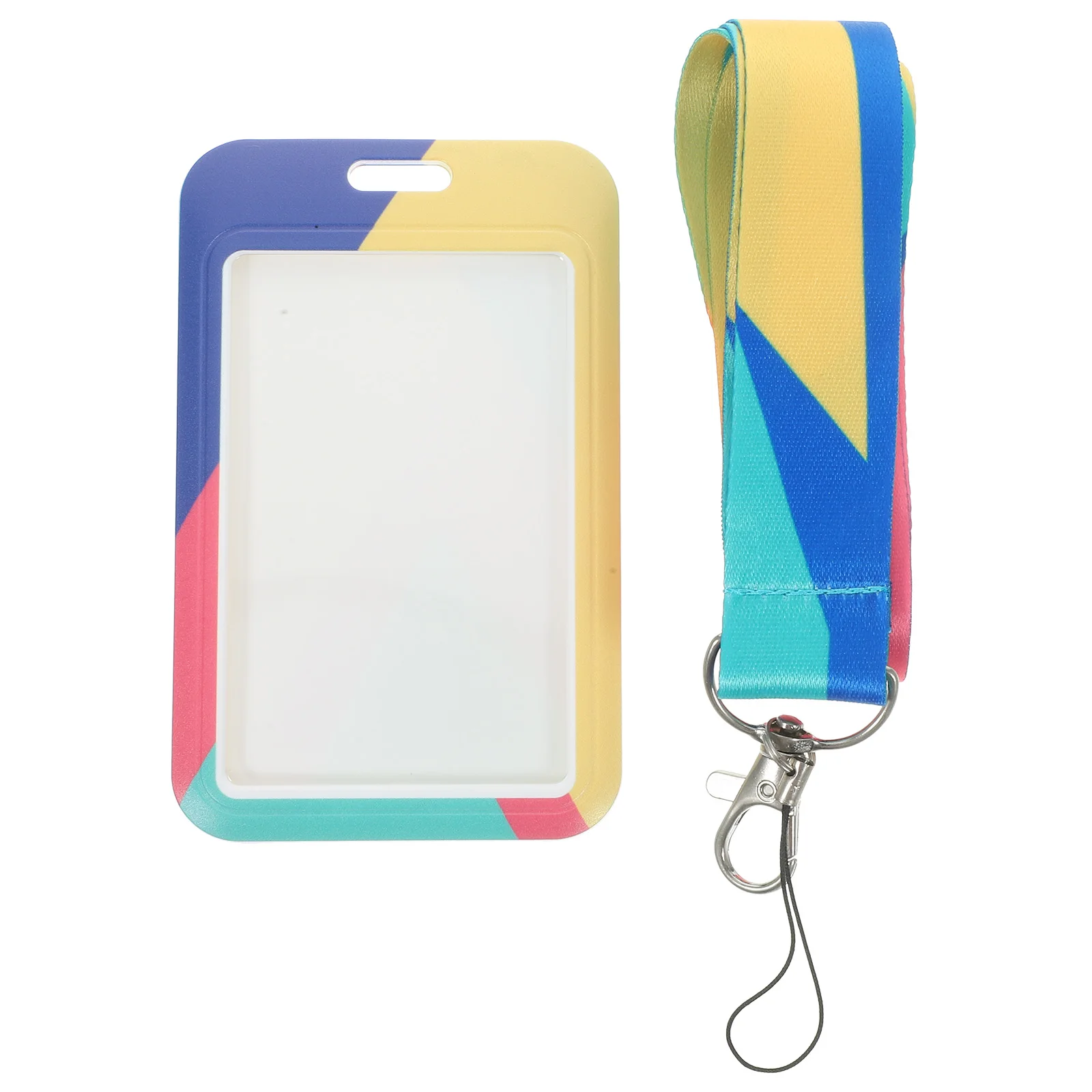 

With Lanyard Hard Protective For Name Meal Bus Cards Work Holder Office Id Compact Lightweight Polyester Material Secure