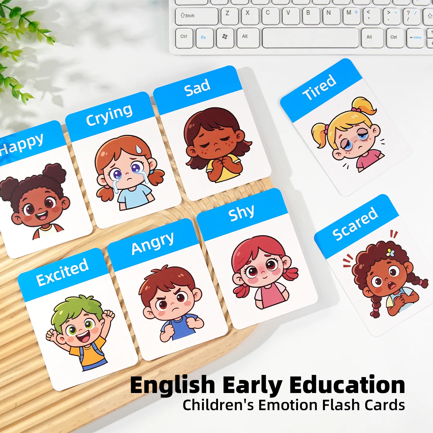 English Early Education Flash Cards: Learn Emotions & Expressions – Fun Feelings Recognition for Children