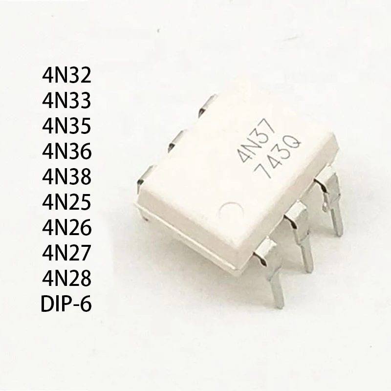 20 pieces, brand new original 4N38 4N37 4N36 4N35 4N33 432 4N27 4N28 4N25 4N26 DIP-6 package IC optical coupler, spot wholesale