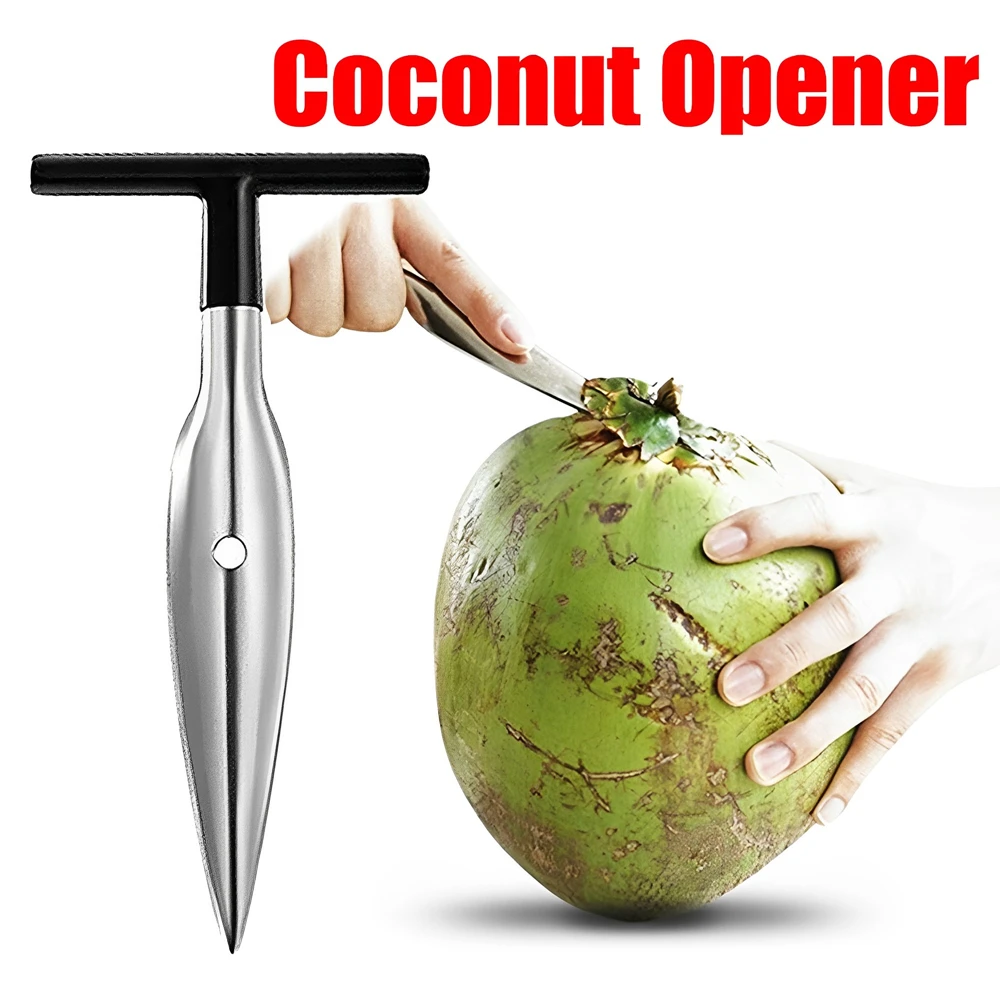 Stainless Steel Coconut Fruit Open Tool Stord Coconut Opener for Fresh Green Young Coconut Water Punch Drill Open In Seconds