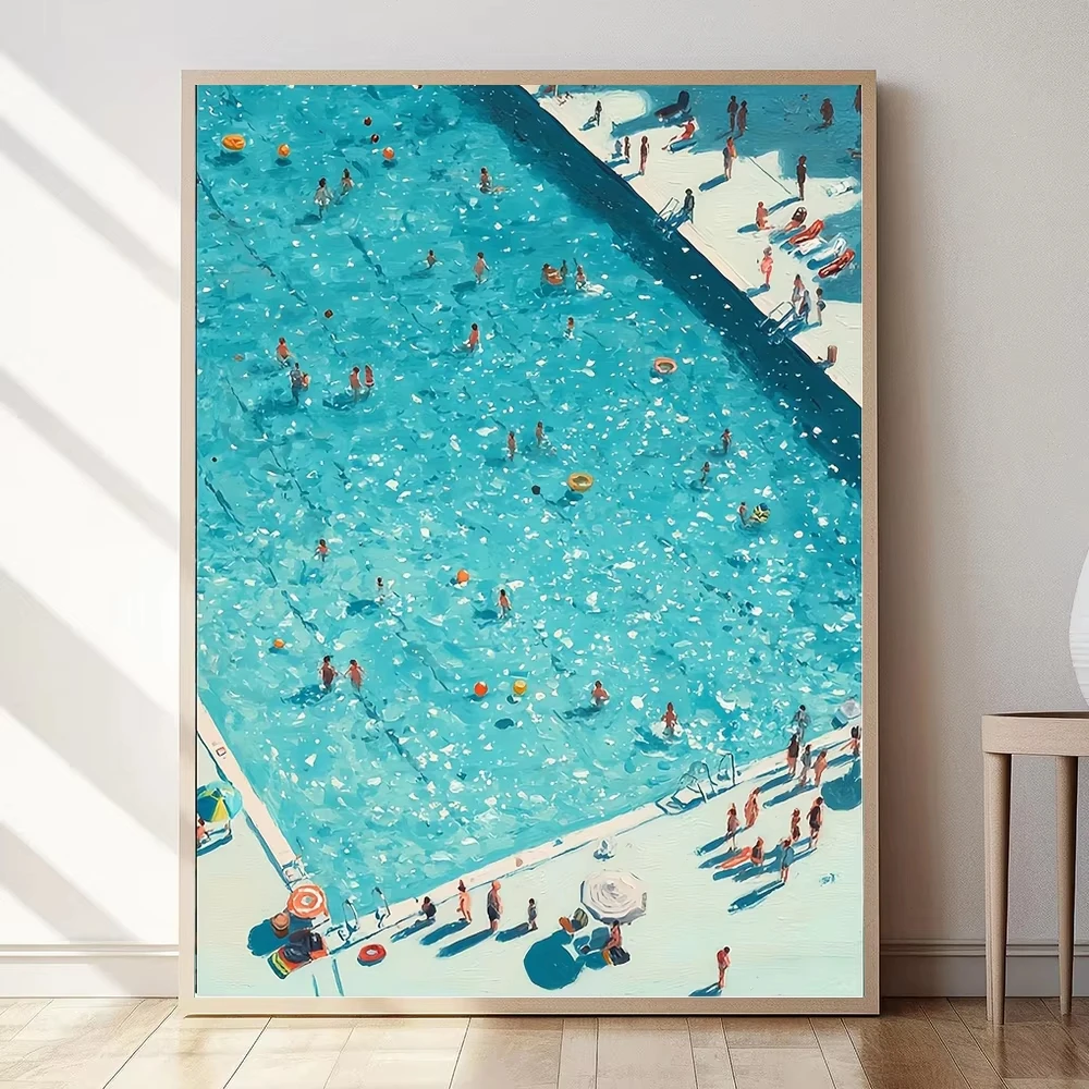 Oil Painting Beach Swimming Surfing Adventure By Numbers Modern Wall Decor for Living Room Bedroom Perfect Gift No Frame