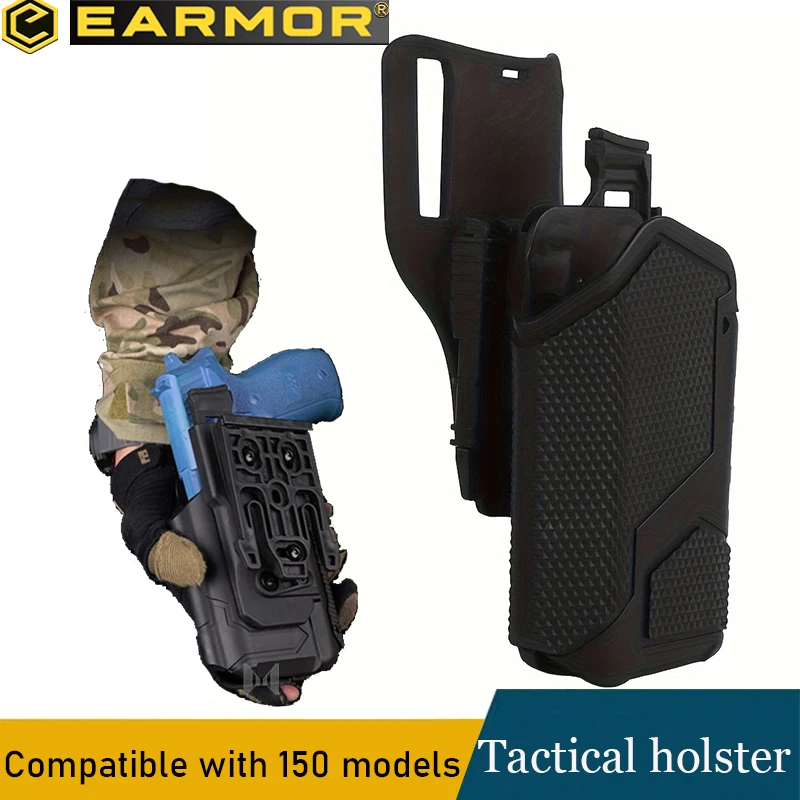 Tactical Holster Hunting Holster Glock17 Gen4 G19 with X300 Flashlight Universal Quick Draw Holster Right Hand Airsoft Carry