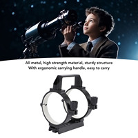 Telescope Tube Ring Aluminum Alloy Optical Tube Clamp with Padding Strips for 80mm to 90mm Astronomical Telescope