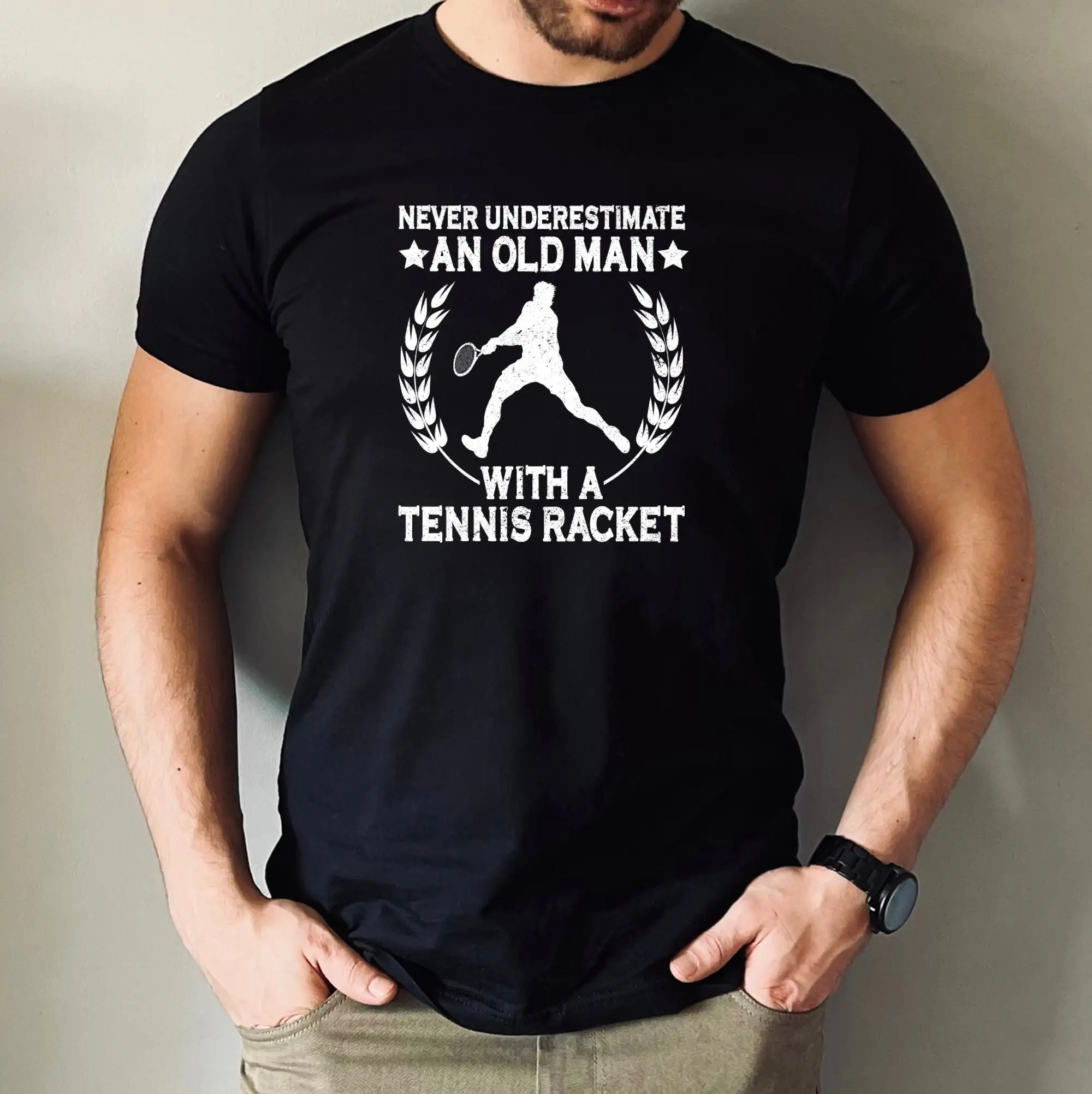 Tennis Grandpa T Shirt Birthday For Men Dad Father'S Day Player