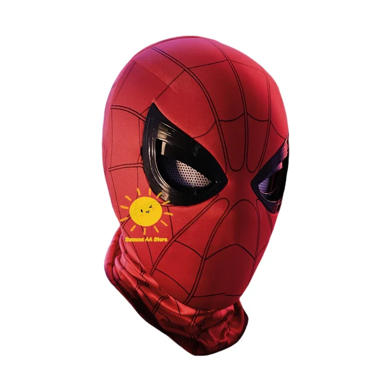 Máscara de cabeza de Spiderman, máscara de ojo móvil, máscara de Spiderman 1:1, juguetes elásticos, regalos para adultos y niños