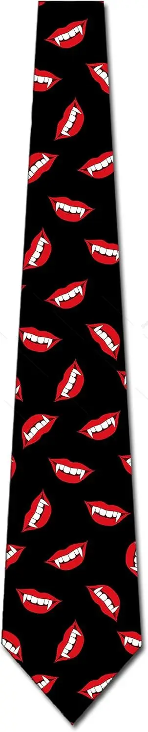 Vampire Ties Mens Halloween Necktie Fang Tie